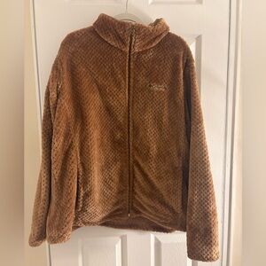 Columbia Tan Textured Fleece Jacket